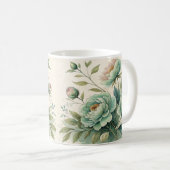 Elegante Waterverf Bloem Motief Mok (Voorkant rechts)