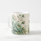 Elegante Waterverf Bloem Motief Mok (Voorkant links)