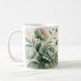 Elegante Waterverf Bloem Motief Mok
