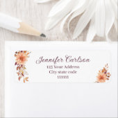 Elegante waterverf bloem retouradres sticker (Insitu)