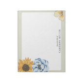 Elegante waterverf Bloem van mijn bureau Notitieblok (Linkerzijde)