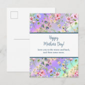 Elegante waterverf bloem voor gelukkige Moederdag Uitnodiging Briefkaart (Voorkant / Achterkant)