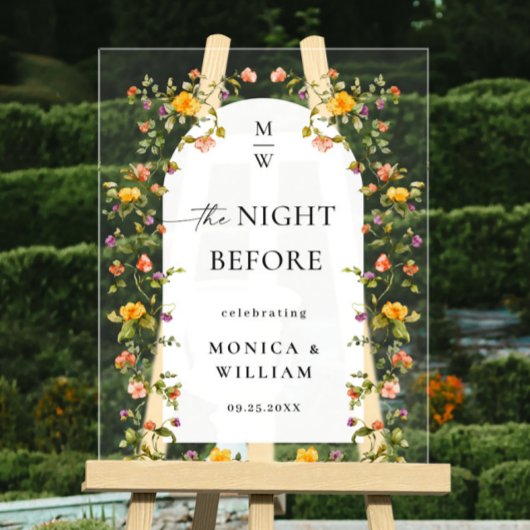 Elegante Waterverf Bloem WELKOM Repetitie Diner Acryl Bord