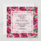 Elegante waterverf bloemachtige bruidsdouche kaart (Voorkant)