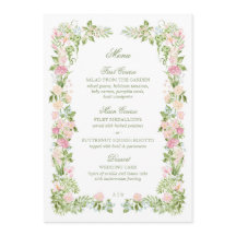 Elegante Waterverf Bloemachtige Bruiloftsreceptie 