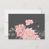 Elegante Waterverf Bloemachtige Trouwdag Kaart (Achterkant)