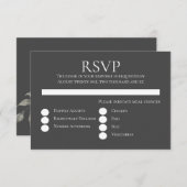 Elegante Waterverf Bloemachtige Trouwdag Kaart (Voorkant / Achterkant)