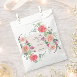 Elegante waterverf bloemboeket bedankzakje