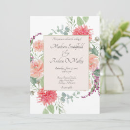 Elegante waterverf bloemboeket kaart