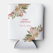 Elegante Waterverf Bloemdennen Blikjeskoeler (Voorkant)