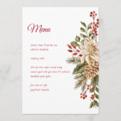 Elegante Waterverf Bloemdennen Menu (Voorkant)