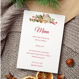 Elegante Waterverf Bloemdennen Menu