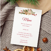 Elegante Waterverf Bloemdennen Menu