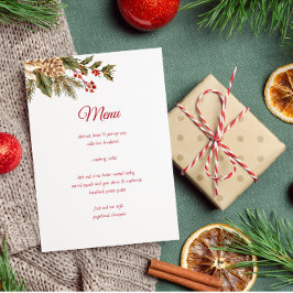 Elegante Waterverf Bloemdennen Menu