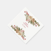 Elegante Waterverf Bloemdennen Servet (Hoek)