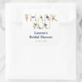 Elegante Waterverf Bloemelijke Bedank Sticker (Tas)