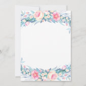 Elegante Waterverf Bloemen 1e bruiloft Jubileum Kaart (Achterkant)