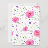 Elegante Waterverf Bloemen 20e verjaardag Uitnodig Kaart (Achterkant)