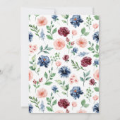 Elegante Waterverf Bloemen 60e Verjaardag Kaart (Achterkant)