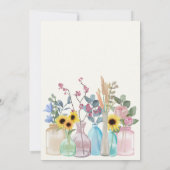 Elegante Waterverf Bloemen 75ste Verjaardagsfeest Kaart (Achterkant)