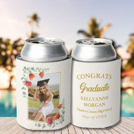 Elegante Waterverf Bloemen Afstuderen Zwembad Part Blikjeskoeler