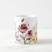 Elegante Waterverf Bloemen - Artistieke Mok (Center)