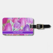 ELEGANTE Waterverf Bloemen Bagagelabel (Voorkant horizontaal)