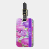ELEGANTE Waterverf Bloemen Bagagelabel (Voorkant verticaal)