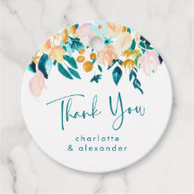 Elegante Waterverf Bloemen bruiloft Bedankt Custom