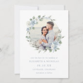 Elegante Waterverf Bloemen Bruiloft Save The Date (Voorkant)