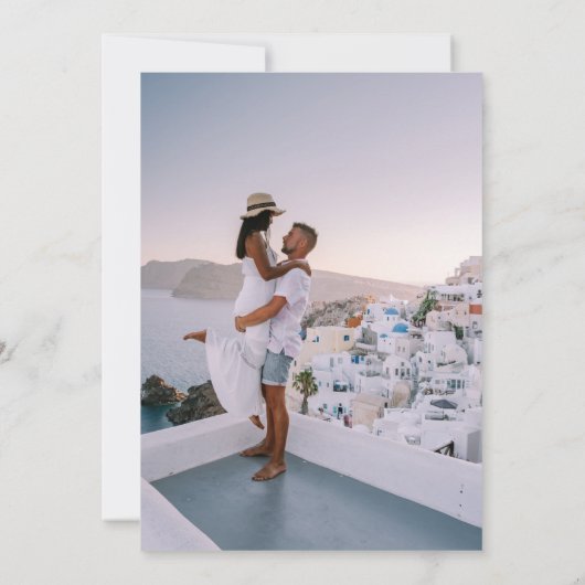 elegante waterverf BLOEMEN BRUILOFT Uitnodiging (Achterkant)