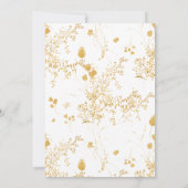 Elegante Waterverf Bloemen Bruiloftsreceptie Kaart (Achterkant)