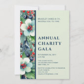Elegante Waterverf Bloemen Charity Event Gala Part Kaart (Voorkant)