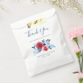 Elegante Waterverf Bloemen Dank u Bruiloft Bedankzakje (Gezegeld)