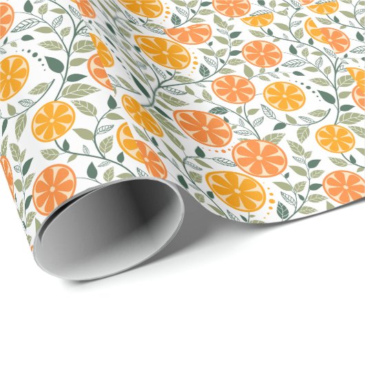 Elegante waterverf bloemen decoratief patroon show cadeaupapier (Rol Hoek)