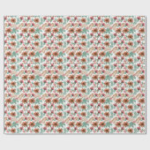 Elegante waterverf bloemen decoratief patroon show cadeaupapier (Vlak)