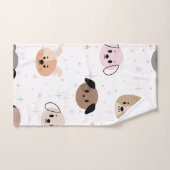 Elegante waterverf bloemen decoratieve eye-catchin bad handdoek (Handdoek)