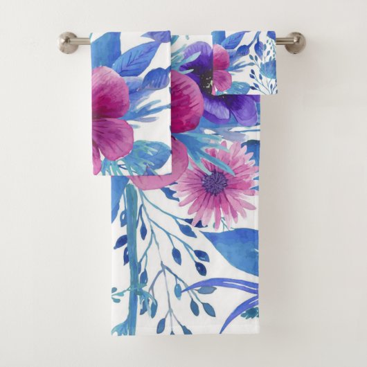 Elegante waterverf bloemen decoratieve eye-catchin bad handdoek (Insitu)