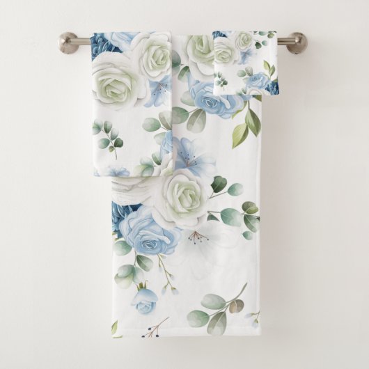 Elegante waterverf bloemen decoratieve eye-catchin bad handdoek (Insitu)