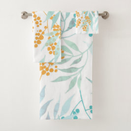 Elegante waterverf bloemen decoratieve eye-catchin bad handdoek