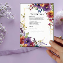 Elegante Waterverf Bloemen Detailkaart