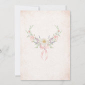 Elegante Waterverf Bloemen Doop Kaart (Achterkant)