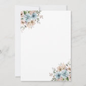 Elegante Waterverf Bloemen Eerste Communie Kaart (Achterkant)