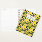 Elegante Waterverf Bloemen Geel Naam 2025 Planner (Display)
