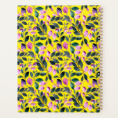 Elegante Waterverf Bloemen Geel Naam 2025 Planner (Achterkant)