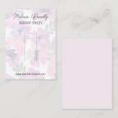 Elegante Waterverf Bloemen Haarklem Display Visitekaartje (Voorkant / Achterkant)