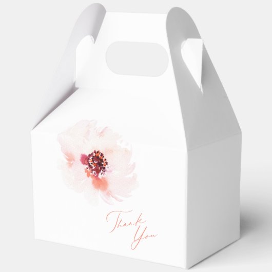 Elegante Waterverf Bloemen Huwelijk Favoriete Doze Bedankdoosjes (Achterkant)