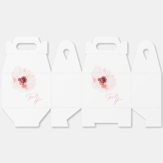 Elegante Waterverf Bloemen Huwelijk Favoriete Doze Bedankdoosjes (Ongevouwen)