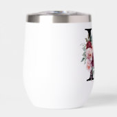 Elegante Waterverf Bloemen Initiaal Naam Monogram (Voorkant)