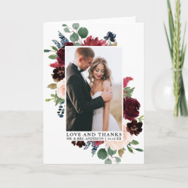 Elegante Waterverf Bloemen Liefde Bedankt Vouw